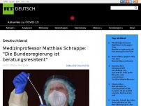 Bild zum Artikel: Medizinprofessor Matthias Schrappe: 'Die Bundesregierung ist beratungsresistent'