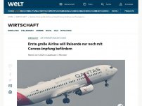 Bild zum Artikel: Erste große Airline will Reisende nur noch mit Corona-Impfung befördern