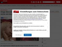 Bild zum Artikel: Argentinische Medienberichte - Diego Maradona ist tot - Fußball-Ikone erleidet Herzstillstand