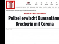 Bild zum Artikel: Weil sie am Steuer telefonierte - Polizei erwischt Quarantäne- Brecherin mit Corona