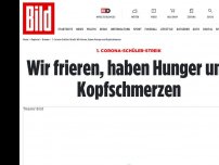 Bild zum Artikel: 1. Corona-Schüler-Streik - Wir frieren, haben Hunger und Kopfschmerzen