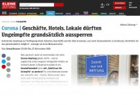 Bild zum Artikel: Geschäfte, Hotels, Lokale dürften Ungeimpfte grundsätzlich aussperren