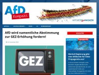 Bild zum Artikel: AfD wird namentliche Abstimmung zur GEZ-Erhöhung fordern!