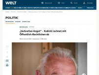 Bild zum Artikel: „Verbreiten Angst“ - Kubicki rechnet mit Öffentlich-Rechtlichen ab