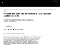 Bild zum Artikel: Warum das ZDF die Antisemitin Lisa Eckhart ausladen sollte