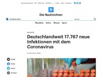 Bild zum Artikel: Covid-19 - 17.767 neue Infektionen mit dem Coronavirus