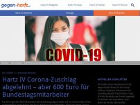 Bild zum Artikel: Hartz IV Corona-Zuschlag abgelehnt – aber 600 Euro für Bundestagsmitarbeiter