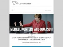 Bild zum Artikel: Video: Merkel fertigt AfD nach dummen Zwischenruf großartig ab – ihre emotionale Rede