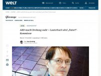 Bild zum Artikel: ARD macht Drohung wahr – Lauterbach wird „Tatort“-Kommissar