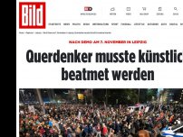 Bild zum Artikel: Nach Demo am 7. November - Leipziger Querdenker musste beatmet werden