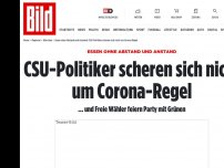 Bild zum Artikel: ESSEN OHNE ABSTAND UND ANSTAND - CSU-Politiker scheren sich nicht um Corona-Regel