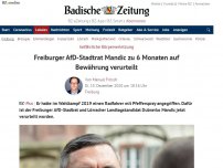 Bild zum Artikel: Freiburger AfD-Stadtrat Mandic zu 6 Monaten auf Bewährung verurteilt