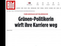 Bild zum Artikel: Farb-Anschlag auf Polizeiwache - Grünen-Politikerin wirft ihre Karriere weg