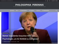 Bild zum Artikel: Merkel: Querdenker brauchen Hilfe von Psychologen, um ihr Weltbild zu korrigieren!