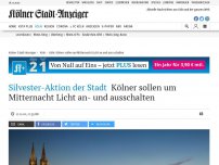 Bild zum Artikel: Silvester-Aktion der Stadt: Kölner sollen Fenster bemalen und Lichtschalter drücken