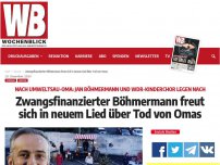 Bild zum Artikel: Zwangsfinanzierter Böhmermann freut sich in neuem Lied über Tod von Omas