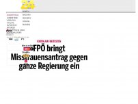 Bild zum Artikel: FPÖ bringt Misstrauensantrag gegen ganze Regierung ein