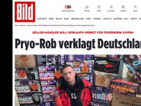 Bild zum Artikel: Verkaufs-Verbot für Feuerwerk - Pryo-Rob verklagt Deutschland