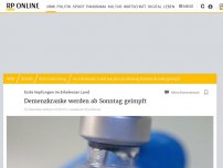 Bild zum Artikel: Erste Impfungen im Erkelenzer Land: Demenzkranke werden ab Sonntag geimpft