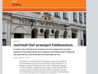 Bild zum Artikel: Josefstadt-Chef Föttinger verweigert Publikumstests