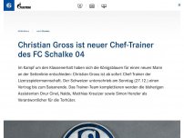 Bild zum Artikel: Christian Gross ist neuer Chef-Trainer des FC Schalke 04