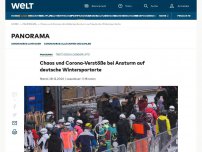 Bild zum Artikel: Chaos und Corona-Verstöße bei Ansturm auf deutsche Wintersportorte