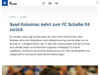 Bild zum Artikel: Sead Kolasinac kehrt zum FC Schalke 04 zurück