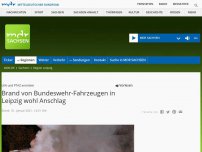 Bild zum Artikel: Mehrere Fahrzeuge der Bundeswehr in Leipzig ausgebrannt
