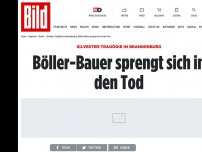 Bild zum Artikel: Silvester-Tragödie in Brandenburg - Böller-Bauer sprengt sich in den Tod 