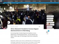 Bild zum Artikel: Trotz Verbot: Hunderte Corona-Gegner demonstrieren in Nürnberg