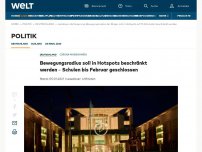 Bild zum Artikel: Kanzleramt schlägt Einschränkung des Bewegungsradius der Bürger vor