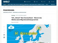 Bild zum Artikel: „Tief Ahmet“ über Deutschland – Warum das Wetter jetzt Migrationshintergrund hat