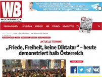 Bild zum Artikel: „Friede, Freiheit, keine Diktatur“ – heute demonstriert halb Österreich