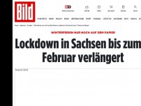Bild zum Artikel: WINTERFERIEN NUR NOCH AUF DEM PAPIER - Lockdown in Sachsen bis zum 7. Februar verlängert