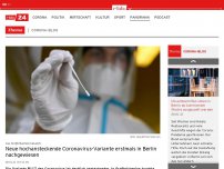 Bild zum Artikel: Neue hochansteckende Coronavirus-Variante erstmals in Berlin nachgewiesen
