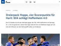 Bild zum Artikel: Dreierpack Hoppe, vier Scorerpunkte für Harit: S04 schlägt Hoffenheim 4:0