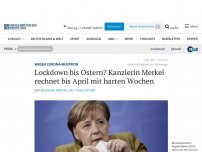 Bild zum Artikel: Bericht: Kanzlerin Merkel fordert harten Lockdown bis kurz vor Ostern
