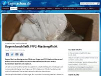 Bild zum Artikel: Bayern beschließt FFP2-Maskenpflicht für Nahverkehr und Einzelhandel