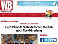 Bild zum Artikel: Deutschland: Zehn Menschen sterben nach Covid-Impfung