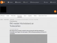 Bild zum Artikel: RKI meldet Höchststand an Todeszahlen