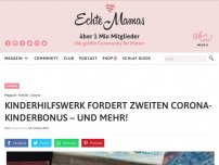 Bild zum Artikel: Kinderhilfswerk fordert zweiten Corona-Kinderbonus – und mehr!