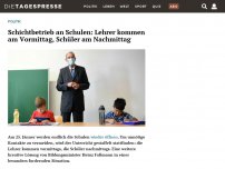 Bild zum Artikel: Schichtbetrieb an Schulen: Lehrer kommen am Vormittag, Schüler am Nachmittag