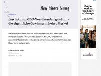 Bild zum Artikel: Laschet zum CDU-Vorsitzenden gewählt: Die eigentliche Gewinnerin heisst Merkel