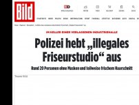 Bild zum Artikel: 20 Menschen in Keller in Schwerte - Polizei entdeckt „illegales Friseurstudio“