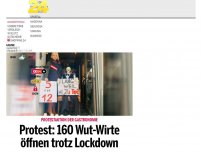 Bild zum Artikel: Protest: 160 Wut-Wirte öffnen trotz Lockdown
