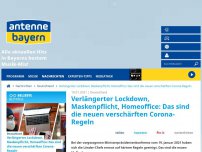 Bild zum Artikel: Verlängerter Lockdown, Maskenpflicht, Homeoffice: Corona-Regeln werden erneut verschärft