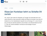 Bild zum Artikel: Klaas-Jan Huntelaar kehrt zu Schalke 04 zurück