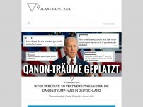 Bild zum Artikel: Biden vereidigt: So verzweifelt reagieren die QAnon/Trump-Fans in Deutschland