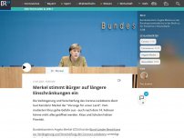 Bild zum Artikel: BR24Live: Merkel verteidigt Corona-Regeln