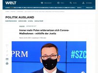 Bild zum Artikel: Immer mehr Polen widersetzen sich Corona-Maßnahmen - mithilfe der Justiz